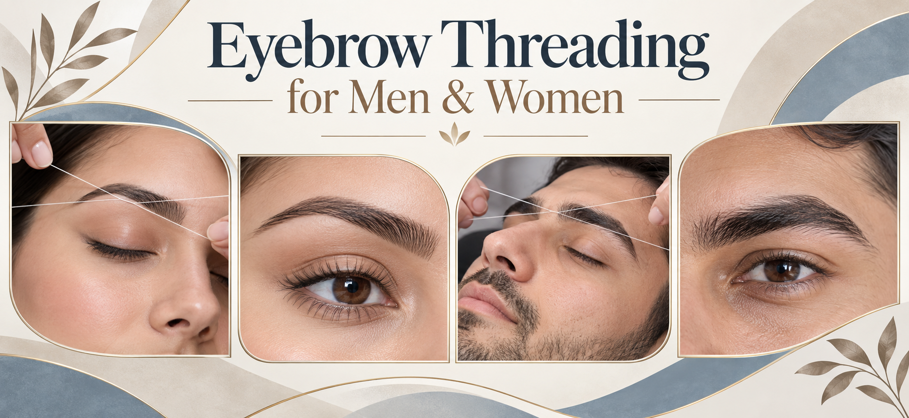 Eyebrow threading for men and women